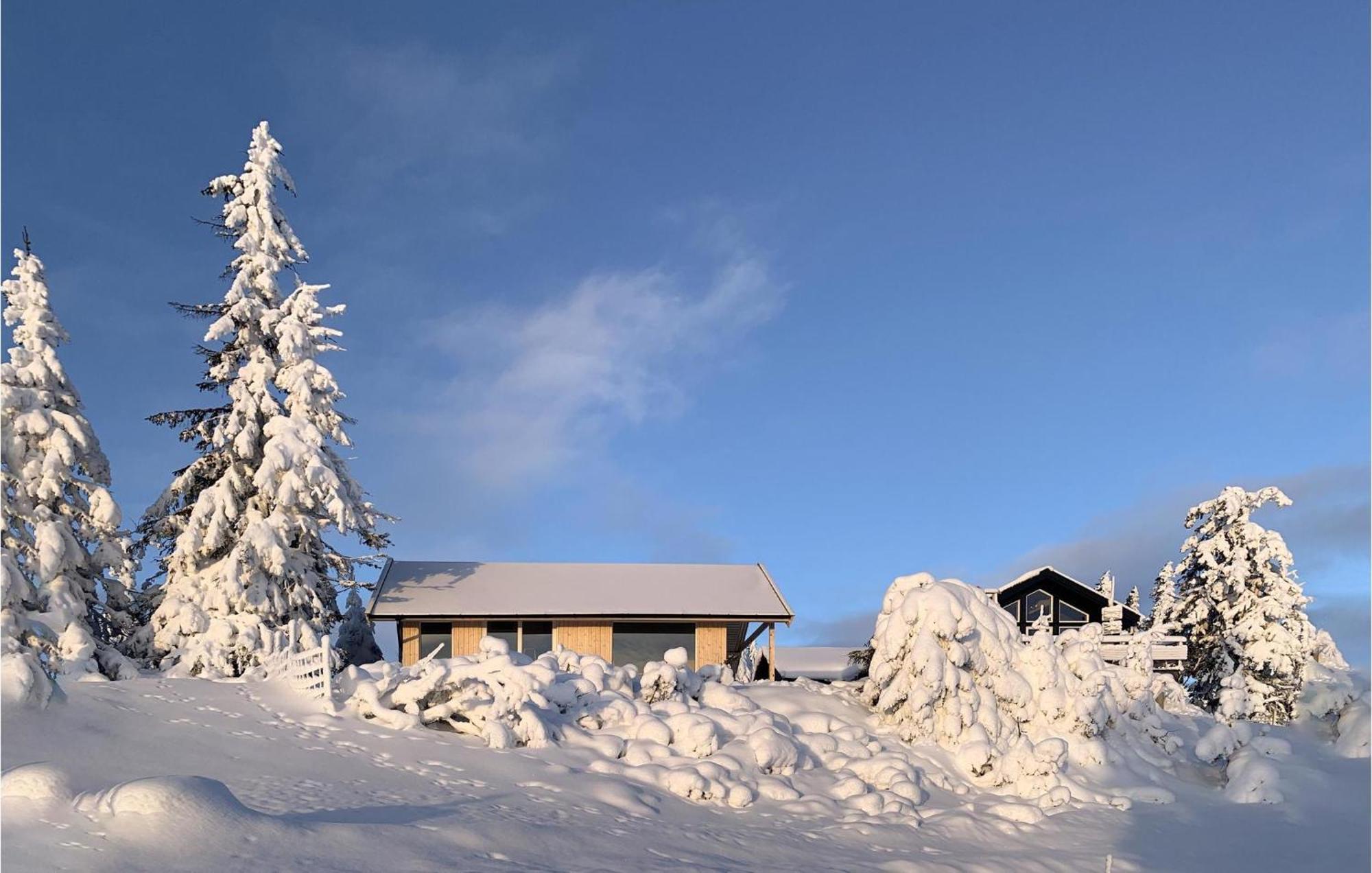 Amazing Home In Sjusjoen With Kitchen Exterior photo