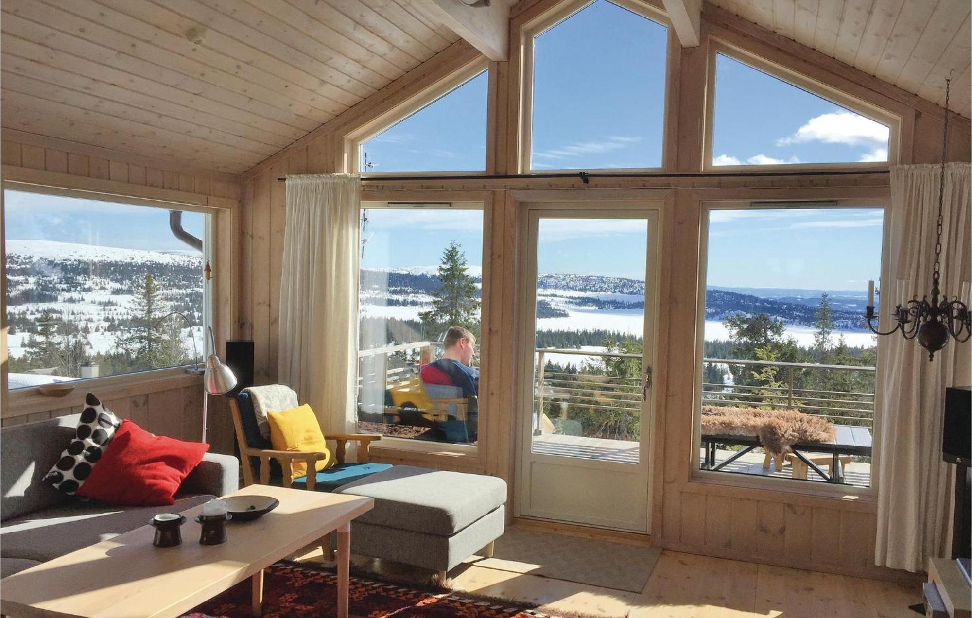 Amazing Home In Sjusjoen With Kitchen Exterior photo