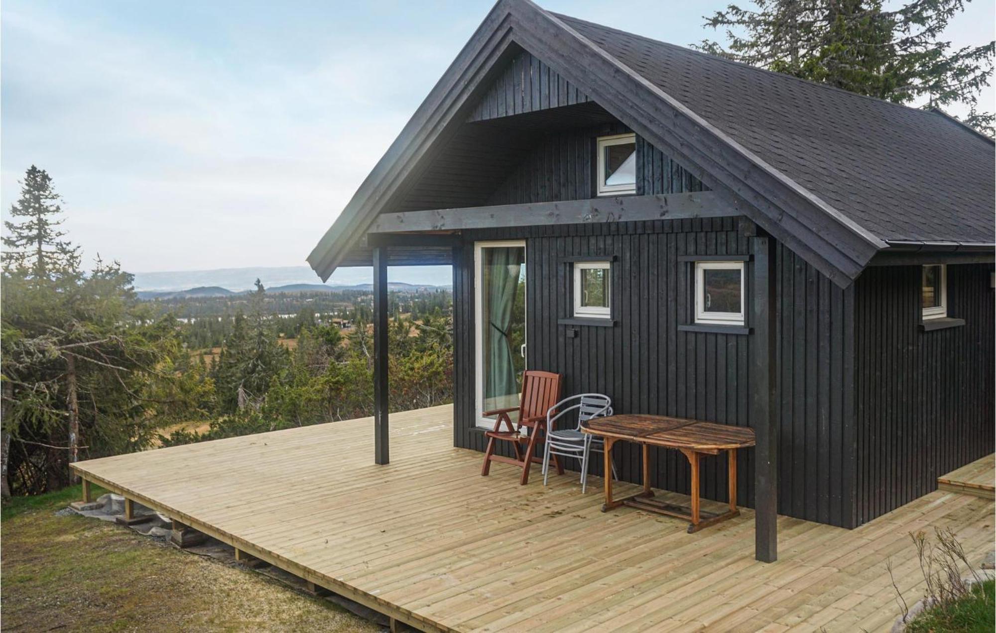 Amazing Home In Sjusjoen With Kitchen Exterior photo